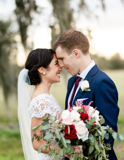 Newly-married couple portrait