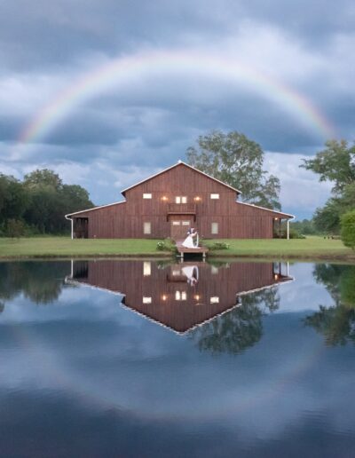 The C Bar Ranch barn often is photographed with its reflection in the pond.